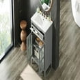 thumbnail image 3 of Barara King Storage Cabinet, Bathroom Vanity,30" Bathroom Vanity with Ceramic Sink, Equipped with Adjustable Shelf and Tip-Out Tray, Gray, 3 of 13