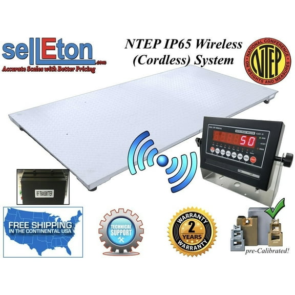 NEW NTEP Floor scale 48" x 96" (4' x 8') Wireless / cordless 5000 lbs x 1 lb