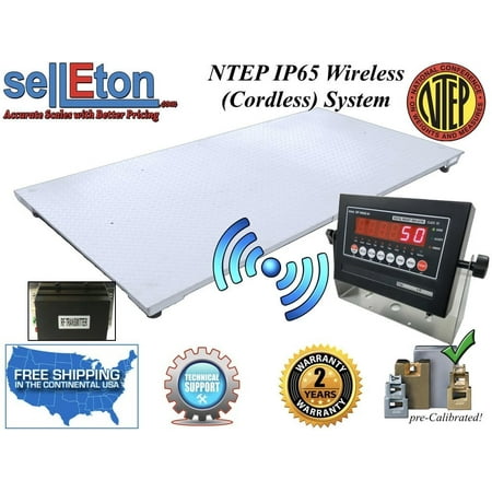NEW NTEP Floor scale 48" x 96" (4' x 8') Wireless / cordless 5000 lbs x 1 lb