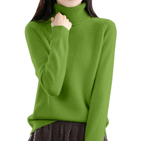 Turtleneck Sweater High Collared Knitted Sweater In Autumn And Winter Loose Thickened Made Of Pullover Long Sleeved Inner Layer Top. Sweaters For Women