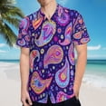 thumbnail image 5 of High Quality Hawaiian Shirts for Men Short Sleeve Aloha Beach Shirt Floral Summer Casual Button Down Shirts Blouses D6IK5O, 5 of 7