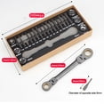 thumbnail image 4 of Ensemble de 23 Pcs de Clés à Cliquet à Angles Multiples, Ensemble d'Outils de Manchon, Outil de Réparation pour Inspection Auto, Ensemble d'Outils Pratiques Polyvalent de Haute Précision, 4 of 7
