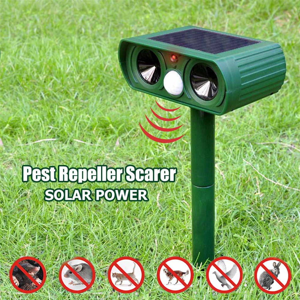 Details about   Ultrasonic Solar Powered Cat Dog Fox Repeller Animal Chaser Repellent