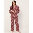 thumbnail image 2 of Moomaya Sleepwear, Printed Night Suit For Women, Rayon Loungewear Tunic With Pajamas, 2 of 9