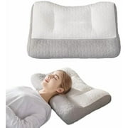 Orthopedic Deep Sleep Pillow - New Sleep Apnea & Ergonomic Pillow for Neck, Shoulder & Side, Back, Stomach Sleepers (Light White)
