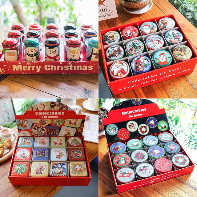 Caja de Regalo de Navidad onlyliua Caja Pequeña de hojalata