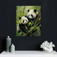thumbnail image 4 of JEUXUS Chinese style bamboo panda poster canvas wall art oil painting printing fun cute animal Room Decor, 4 of 4