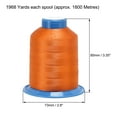 thumbnail image 2 of Unique Bargains 1968 Yards 150D/0.25mm Extra Strong Bonded Polyester Threads (Orange, 2 Pack), 2 of 6