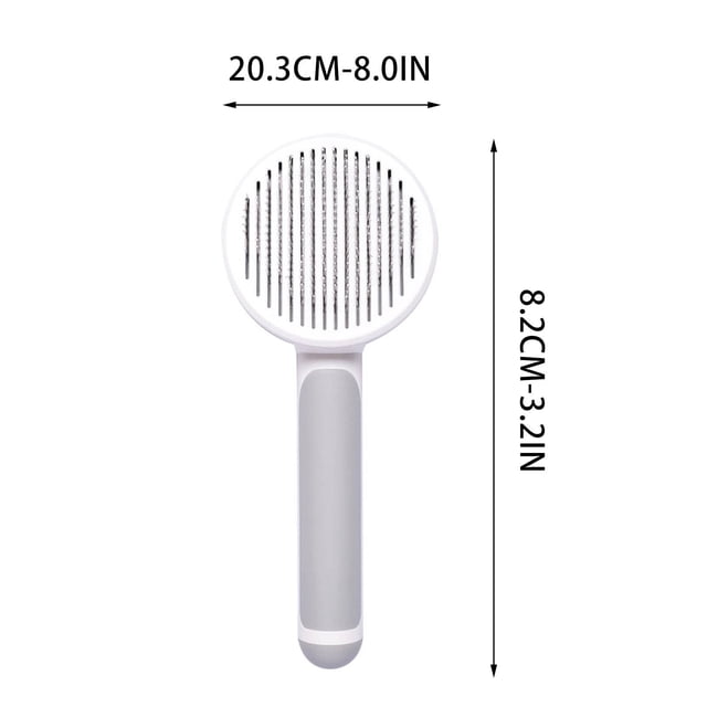 Pet Comb Stainless Steel Needle Comb Round Head Comb Hair Removal Brush Self-cleaning Comb