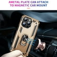thumbnail image 5 of Compatible with iPhone 16 Protective Case,Heavy Duty Shockproof Armor Phone Case with 360° Rotating Metal Ring Holder Kickstand Military Grade Protection Rugged Cover,Gold, 5 of 7