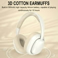 thumbnail image 5 of Wireless Headphones Bluetooth,Bluetooth Earphones with Full Ear Coverage,Stereo Cotton,Wireless Music Earphones,Stereo Sound,for PC Tablet Phone Travel Listening Music Sport,Brown, 5 of 6