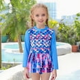 thumbnail image 2 of LRen Little Girls Swimsuits One Piece Ruffle Bikini Swimwear for Kids Girls Funny Summer Tankini Swimsuit Girl Beach Swimwear Summer Beach Outfit, 2 of 7
