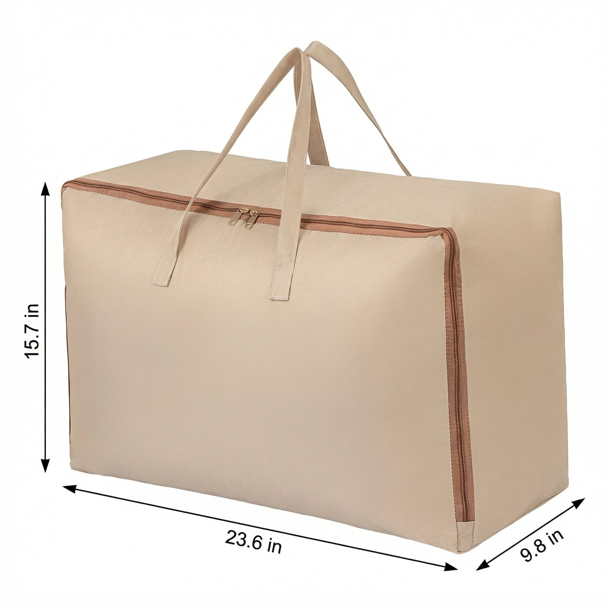 Unique Bargains Clothes Storage Bag for Organizing Closet Beige 23.6"x9.8"x15.7"