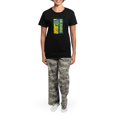 thumbnail image 4 of CafePress - Ukraine Coat Of Arms Flag Pajamas - Women's Short Sleeve Print T-Shirt and Pants Dark Cotton Pajama Set, 4 of 7