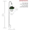 thumbnail image 3 of Alpine Corporation Metal Lantern with Shepherd's Hook, Solar LED - Rust Resistant - Green, 3 of 10