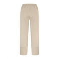thumbnail image 2 of Bloomae Womens Baggy Wide Leg Pants Loose Fit Casual Elastic Waisted Palazzo Harem Pants with Pockets Beige XL, 2 of 9