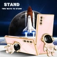 thumbnail image 5 of Galaxy Note 10 Case for Astronaut Stand, Designed for 6D Electroplated Galaxy Note 10 4G/5G Phone Case,Soft TPU Protective Shockproof Flexible Samsung Galaxy Note 10 Case 6.3 inch,Pink, 5 of 13