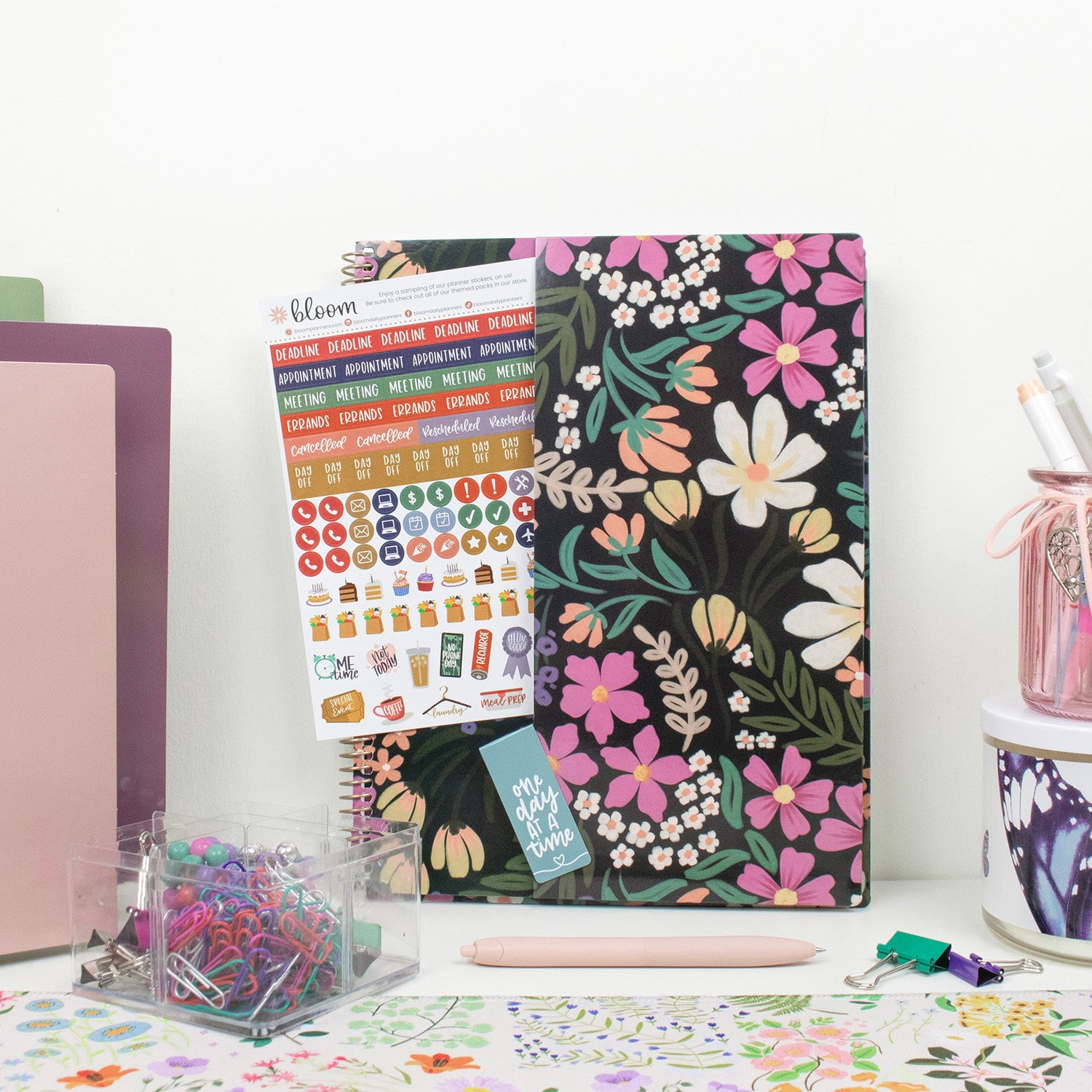 bloom daily planners 2026-2027 Academic Planner, 13 Month Monthly & Weekly, 8.5" x 11" Soft Cover, Stickers Included, Blooming Wildly