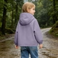 thumbnail image 6 of Lastesso Girls Rain Jacket Zipper Hooded Lightweight Jacket Windbreaker Water-Resistant Fall Outerwear with Pockets Purple Size 11, 6 of 8