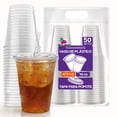 thumbnail image 1 of Berry Bloom 50 Vasos de 16 Oz con Tapa para Popote PET Transparentes, 1 of 5