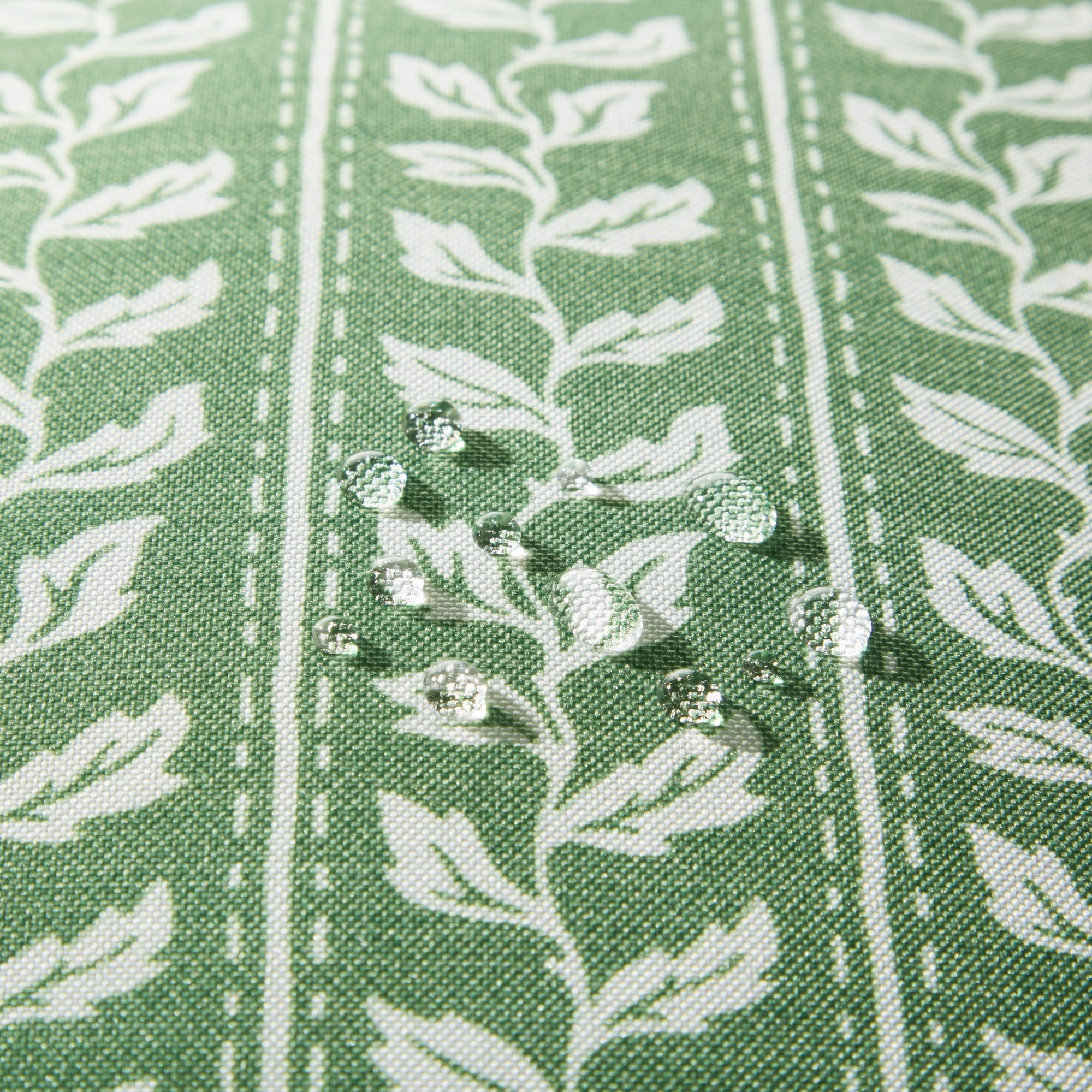 MARTHA STEWART Vineyard Vines Indoor Outdoor Decorative Lumbar Pillow 2-Pack Set, UV Fade Resistant, Water Repellent, Printed Garden Design, Green, 11"x18"
