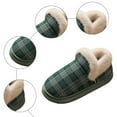 thumbnail image 6 of Slipper Boots for Women Casual Plaid Plush Platform House Shoes Comfortable Memory Foam Soft Sole Home Booties Green Size 5.5, 6 of 6