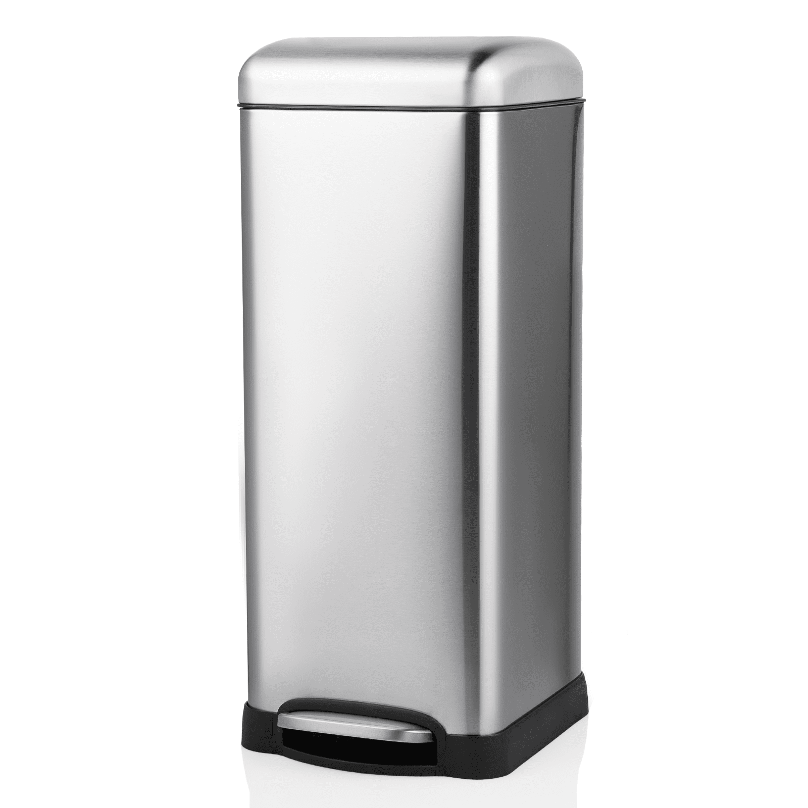 MoNiBloom 8 Gallon Trash Can, Hands-Free Stainless Steel Commercial ...