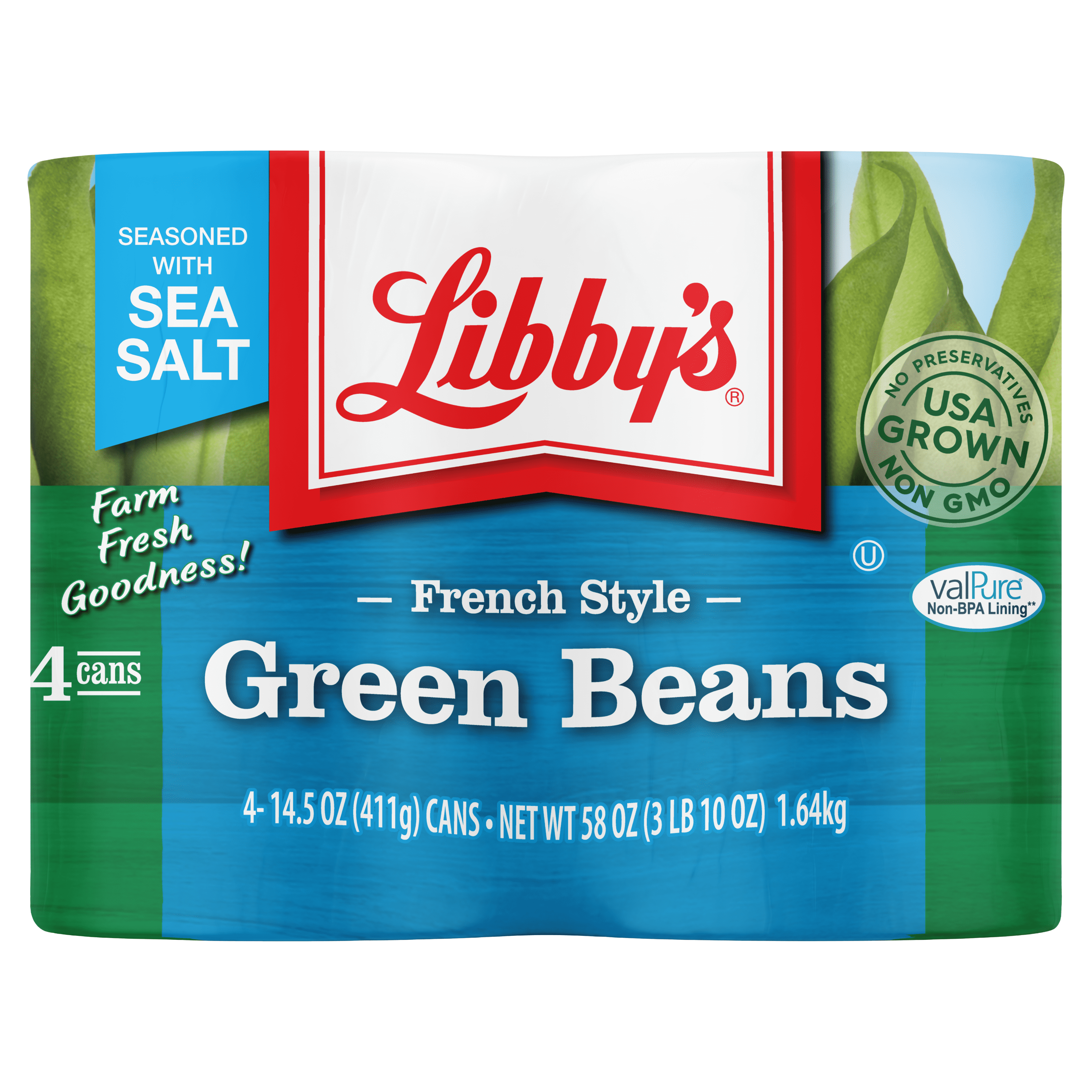 Libby's French Style Green Beans, 14.5 oz Canned Vegetables, Farm