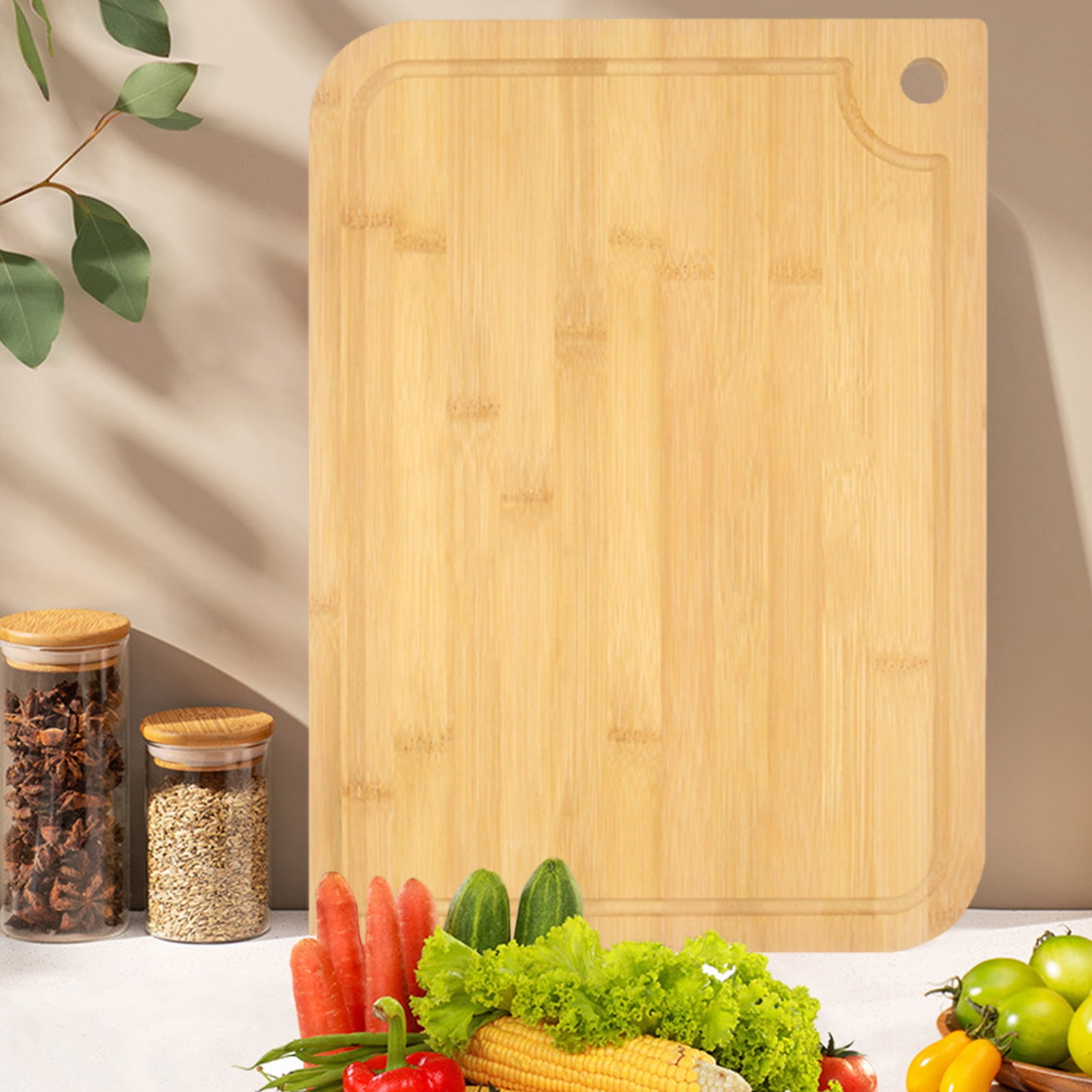 HomeLife Bamboo Cutting Boards for Kitchen Double-Sided Chopping Board Large Multi-Functional Fruit Cutting Board for Meat Vegetables Charcuterie Board And Cheese Platter