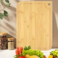 thumbnail image 2 of Bamboo Cutting Boards for Kitchen Double-Sided Chopping Board Large Multi-Functional Fruit Cutting Board for Meat Vegetables Charcuterie Board And Cheese Platter, 2 of 7