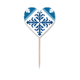 thumbnail image 1 of Talavera Flor decorativa ilustracion Etiqueta del corazón de la bandera del palillo de dientes, 1 of 3