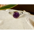thumbnail image 2 of Alexandrite Ring, Alexandrite Engagement Ring, Bezel Ring, Solitaire Ring, Sterling Silver, 14k Gold, June Birthstone, 2 of 2