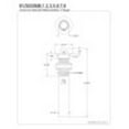 thumbnail image 2 of Brass, Sink Drain, Lift and Turn Sink Drain without Overflow EV3001, 2 of 2