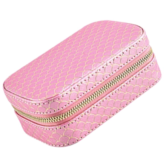 AURARMLET Compact Jewelry Organizer Travel Case with Zipper for Necklaces, Earrings, Hair Accessories, and Small Items