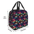 thumbnail image 2 of Pofeuu Skull mushroom colorful Print Lunch Bag Lunch Box Large Capacity Insulated Lunch Bag for Adult, Leakproof Reusable Lunch Tote Bags for Work, 2 of 5