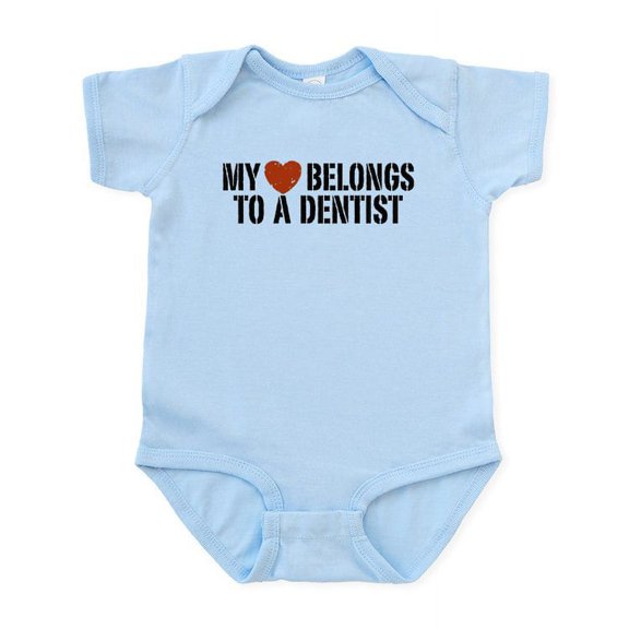 CafePress - My Heart Belongs To A Dentist Infant Bodysuit - Baby Light Bodysuit, Size Newborn - 24 Months