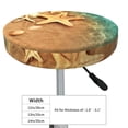 thumbnail image 4 of Balery Starfish And Seashell 1 Round Bar Stool Seat Covers Velvet Fabric Adjustable Protects from Scratches and Stains for 14-17 Inch Chair- 13 inch, 4 of 7