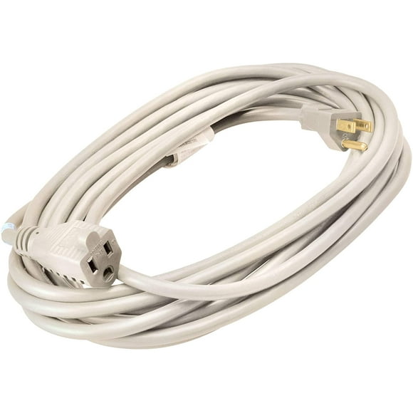 Coleman Cable Rallonge Extérieure en Blanc (20 Pi, Calibre 16)