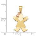 thumbnail image 2 of 14k Two-Tone Small with Bow on Left Engravable Charm in 14k Yellow and White Gold, 2 of 3