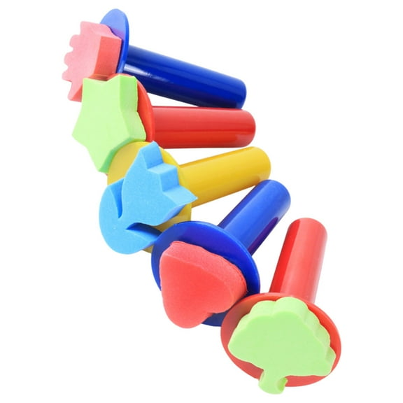 5 Pcs Kids Shaped Paint Sponges Painting Stamper Drawing Child