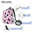 thumbnail image 3 of Vsdgher Pink Girl Halloween Print Canvas Backpack Travel Rucksack Unisex Knapsack 15.7/17.7Inch Laptop Backpack for Work,College-Small, 3 of 5
