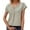Khaki, variant on RMGVDSD Womens Tops Summer Sweater Women's Blouse Solid Color Button Fashion Short Sleeve Shirts Ladies Casual Knit Sweater /Blue