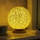 thumbnail image 1 of Lámpara de mesa de madera Bola de ratán USB Dormitorio Sala de estar Luces de noche junto a la cama, 1 of 4