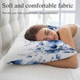 thumbnail image 5 of Blue Blooms Floral Throw Pillow Covers, Farmhouse Spring Flowers Botanical Soft Breathable Pillow Cases with Invisible Zipper, Queen Size Pillowcases for Couch Bed Sofa Chair 20x30 Inches, 5 of 9