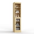 thumbnail image 3 of 100% Solid Wood 16.5" Bathroom Storage Cabinet with Clear Glass Doors and Adjustable Shelves, 3 of 5