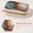 thumbnail image 5 of Marble Velvet Portable Jewelry Organizer Box with Removable Compartment - Gift and Jewelry Display, 5 of 7