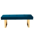 thumbnail image 5 of Chic Home BH18-14NY-N1-US Scott Velvet Modern Contemporary Tufted Seating Square Leg Bench, Navy Blue, 5 of 5