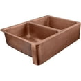 thumbnail image 1 of 32" x 21.5" x 8" Copley Double Bowl Undermount Farmhouse Kitchen Sink - Copper, 1 of 2