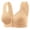 Beige, variant on Front Closure Bras For Women Plus Size Push Up Comfortable No Underwire Bra For Seniors Full Coverage Bras Womens Bralettes Everyday Bra /Brick Red