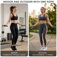 thumbnail image 6 of Dowellia Jump Rope with Counter, 2-in-1 Corded & Cordless Skipping Rope with LCD Display, 4 Modes and Adjustable Length, Weighted Jump Rope for Kids Women Men, Black, 6 of 7